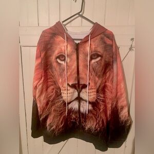 Vibrant Lion Graphic Hoodie